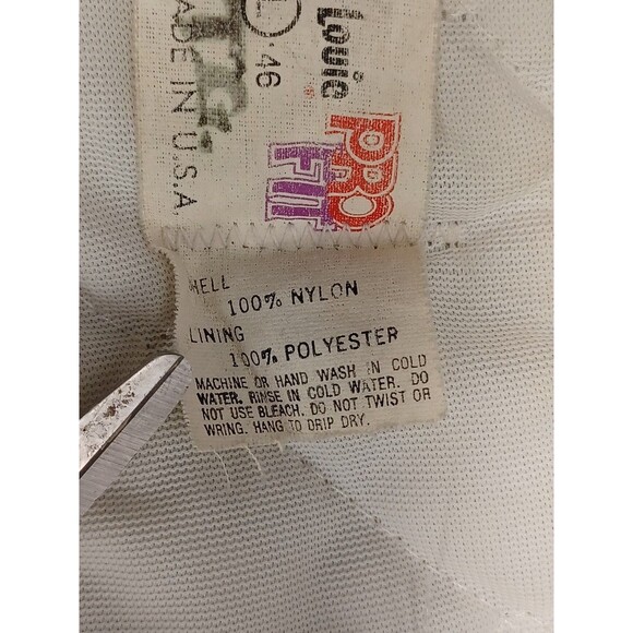 Vtg King Louie Nylon Varsity Bomber Jacket Auto Convoy Co Navyblue Snap Button L - Picture 8 of 8